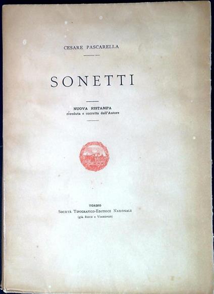 Sonetti - Cesare Pascarella - copertina