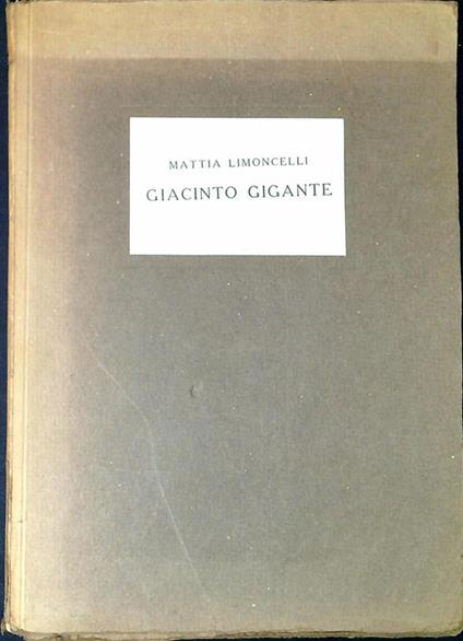 Giacinto Gigante - Mattia Limoncelli - copertina