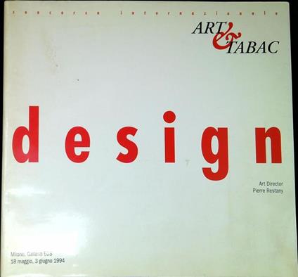 Art&Tabac : Design - Pierre Restany - copertina