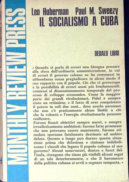 Il socialismo a Cuba - Leo Huberman - copertina