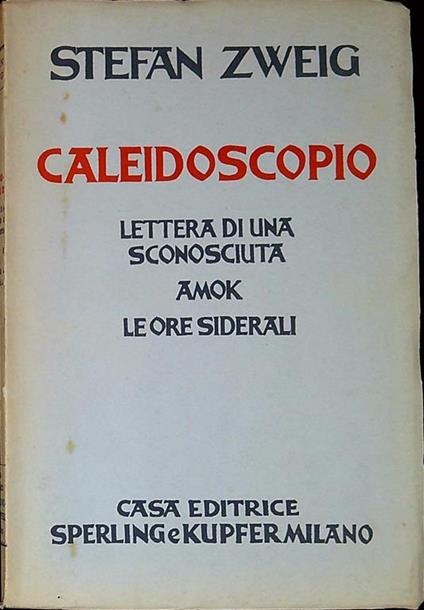 Caleidoscopio - Stefan Zweig - copertina