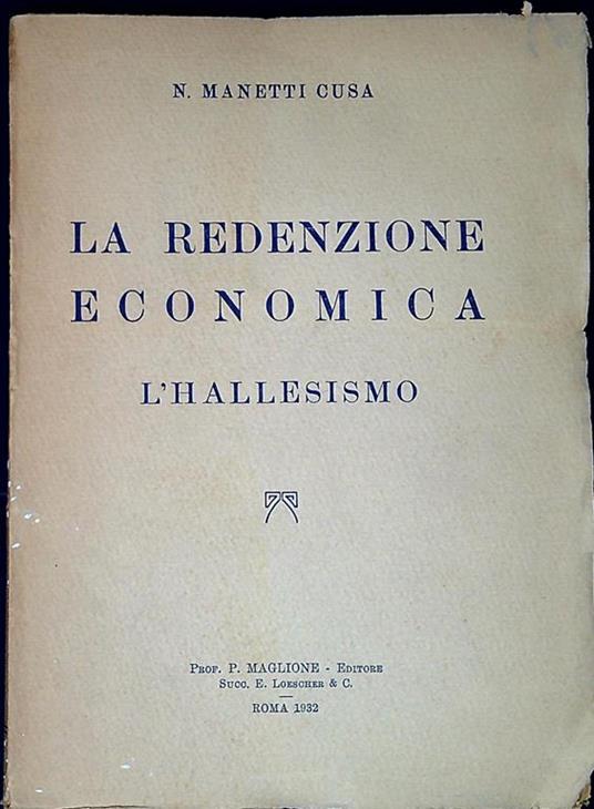 La redenzione economica - copertina