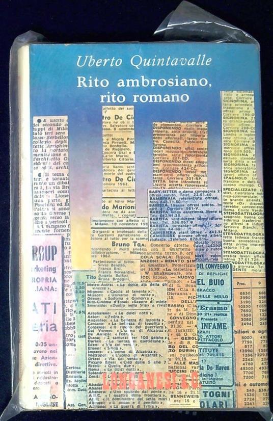 Rito ambrosiano, rito romano - Uberto P. Quintavalle - copertina