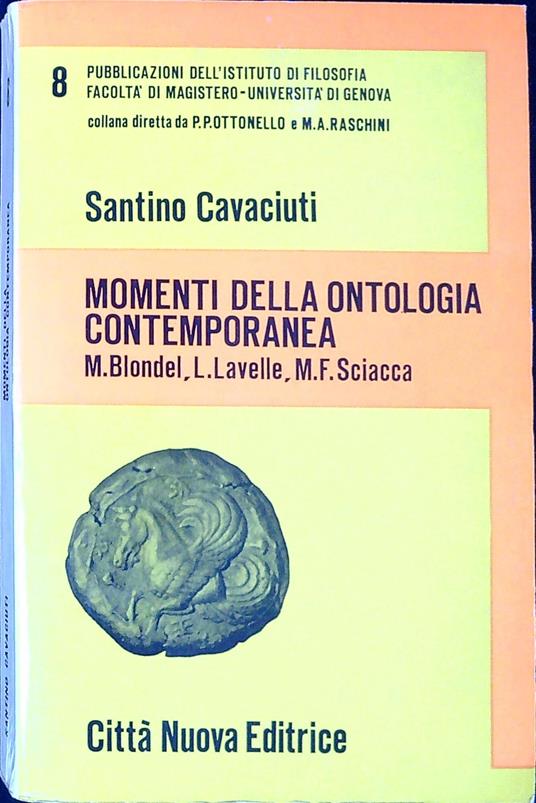 Momenti della ontologia contemporanea - Santino Cavaciuti - copertina