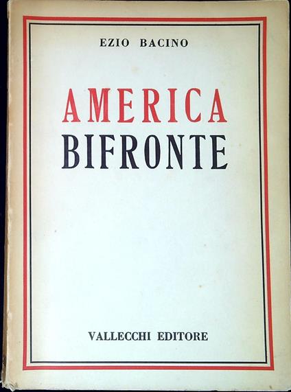 America bifronte - Ezio Bacino - copertina