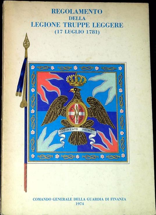 Regolamento della legione truppe leggere - copertina