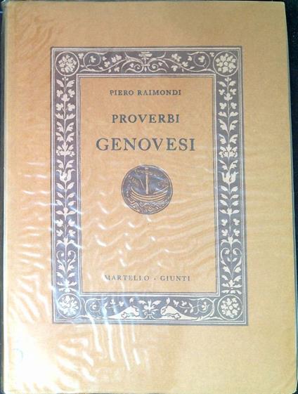 Proverbi genovesi - Piero Raimondi - copertina