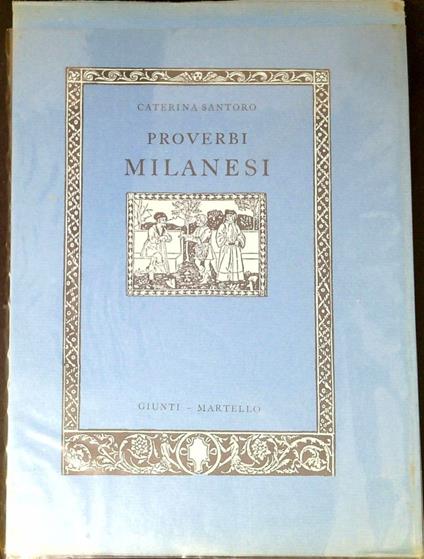 Proverbi milanesi - Caterina Santoro - copertina