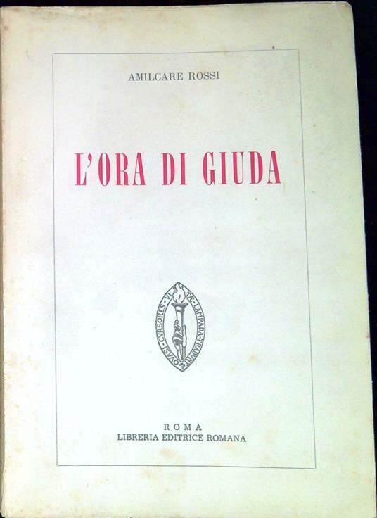 L' ora di giuda - Rossi - copertina