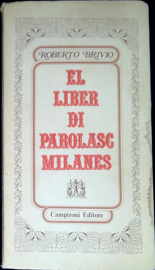 El liber di parolasc Milanes - Roberto Brivio - copertina