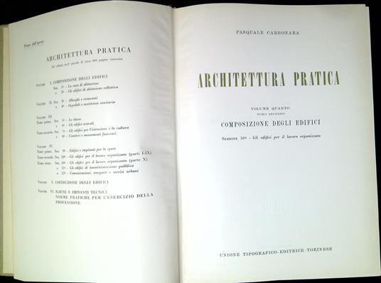 Architettura pratica vol. 4.2: Composizione degli edifici. Sezione 10, Gli edifici per il lavoro organizzato - Pasquale Carbonara - copertina