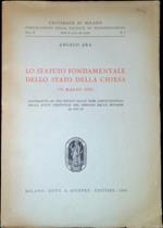 Lo statuto fondamentale dello Stato della Chiesa : 14 marzo 1848 : contributo ad uno studio delle idee costituzionali nello stato pontificio nel periodo delle riforme di Pio 9