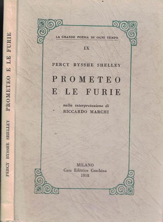 Prometeo e le Furie nella interpretazione di Riccardo Marchi - Percy Bysshe Shelley - copertina