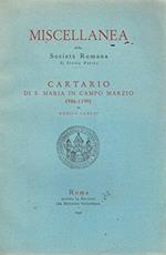 Cartario di S. Maria in Campo Marzio : 986-1199