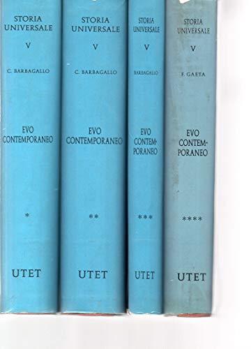 Storia Universale vol V° ( EVO COMTEMPORANEO ) - Tomi 1,2,3,4 - Corrado Barbagallo - copertina