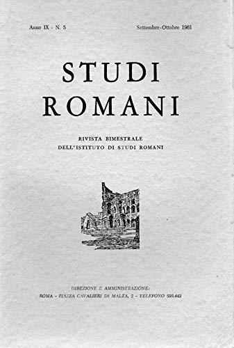 Studi romani rivista bimestrale Anno IX N. 5 sett/ott 1961 - copertina