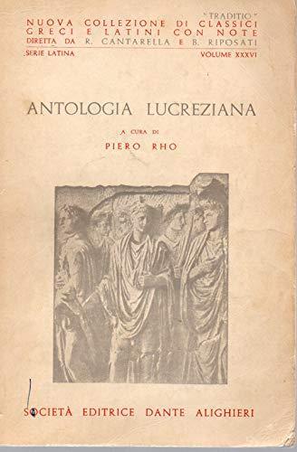 Antologia Lucreziana a cura di Piero Rho - Pietro Rho - copertina