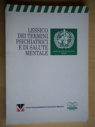 Lessico dei termini psichiatrici e di salute mentale - copertina