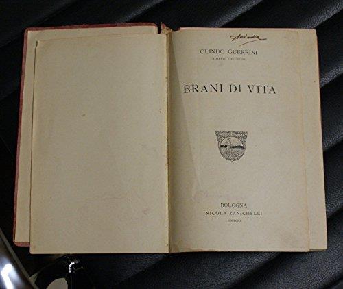 Olindo Guerrini - Brani di vita - Edizione Zanichelli 1917 - Olindo Guerrini - copertina