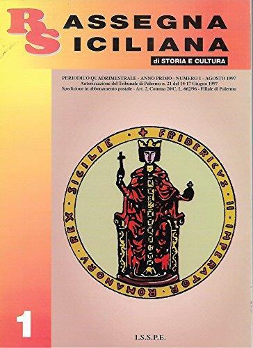 rassegna siciliana di storia e cultura n. 1 agosto 1997 - copertina