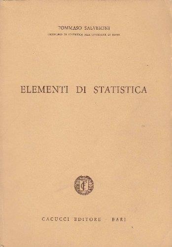 Elementi di statistica - Tommaso Salvemini - copertina