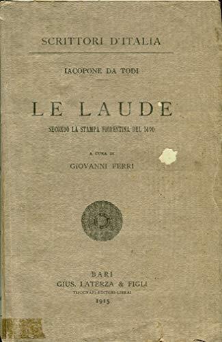 Le Laude - Secondo la stampa fiorentina del 1490 - Iacopone da Todi - copertina