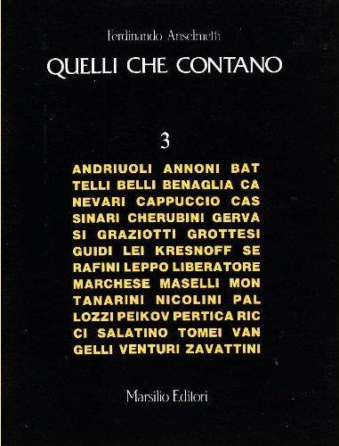 Quelli che contano: 4 - Ferdinando Anselmetti - copertina