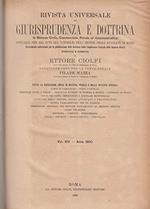 Rivista universale di giurisprudenza e dottrina In materia civile, commerciale, penale ed amministrativa.Vol.XIV- Anno 1900