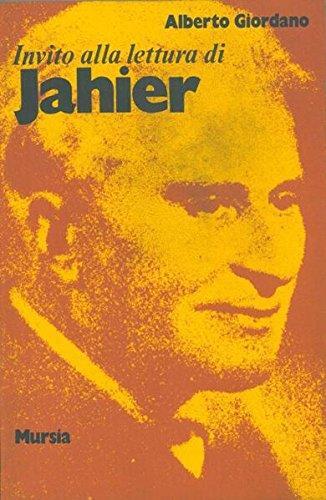 Invito alla lettura di Jahier - Alberto Giordano - copertina