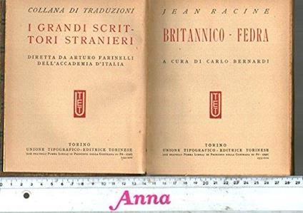 Britannico - Fedra - Jean Racine - copertina