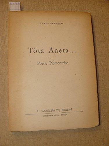 Tòta Aneta. Poesìe piemonteise - Maria Ferrero - copertina