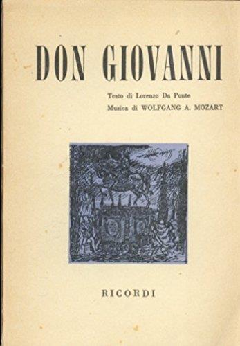 Don Giovanni Dramma giocoso in due atti - copertina