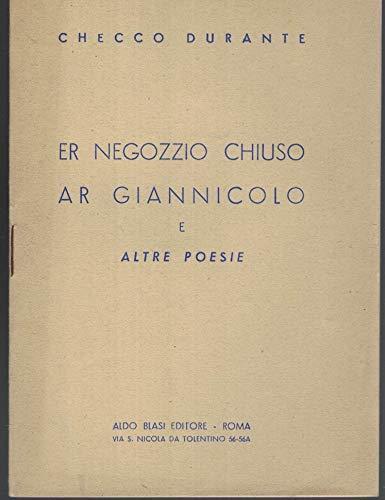 Er negozzio chiuso, Ar Giannicolo, e altre poesie - Checco Durante - copertina