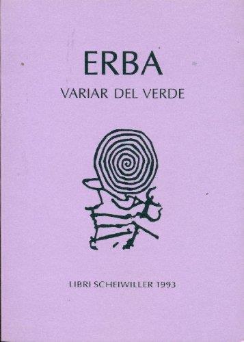 Variar del verde - Luciano Erba - copertina