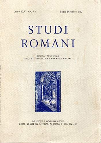 Studi Romani - rivista trim.le Anno XLV NN 3-4 Lug/dic 1997 - copertina