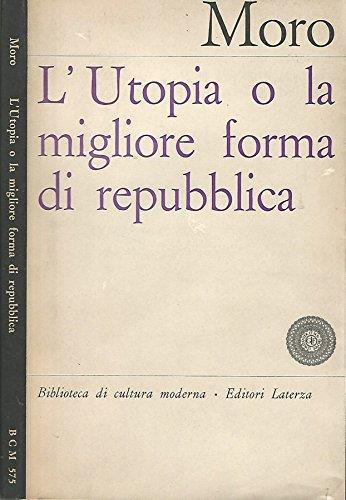 L' Utopia o la migliore forma di repubblica - Tommaso Moro - copertina