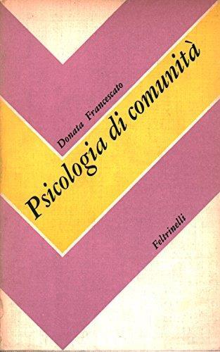 Psicologia di comunita - Donata Francescato - copertina