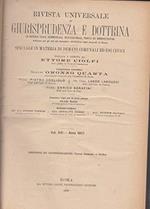 Rivista universale di giurisprudenza e dottrina In materia civile, commerciale, penale ed amministrativa.Vol.XXI- Anno 1907