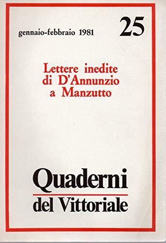 Quaderrni del Vittoriale n° 25 -- gen/febb 1981 - copertina