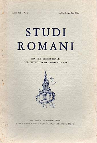 Studi Romani rivista trimestrale - Anno XII n. 3 Lug./sett. 1964 - copertina