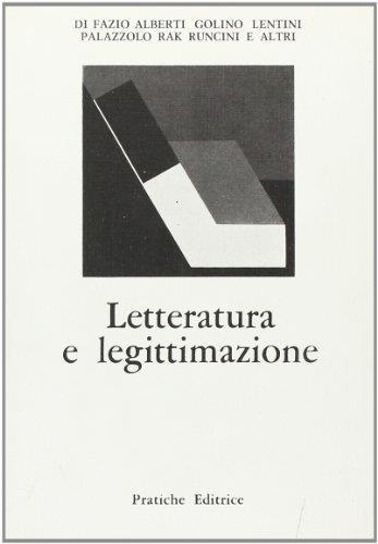 Letteratura e legittimazione - Margherita Di Fazio - copertina