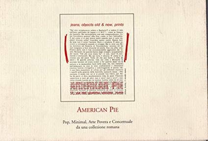 American Pie Pop,minimal,arte povera e concettuale da una collezione romana - Francesca Petrucci - copertina