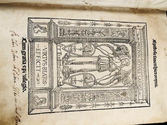 Epistole Sancti Hieronymi. Lugduni : impressum per Magistrum Nicolaum de Benedictis - Girolamo (san) - 2