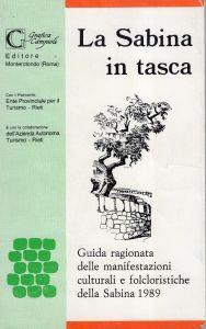 La Sabina in Tasca- Guida ragionata delle manifestazioni culturali e folcloristiche della Sabina 1989 - copertina