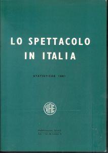 Lo spettacolo in Italia - statistiche 1991 - SIAE - copertina