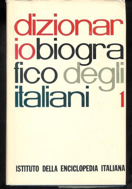 Dizionario biografico degli italiani - 1 - copertina