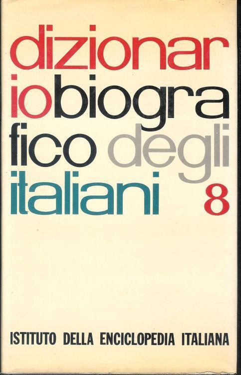 Dizionario biografico degli italiani - 8 - copertina