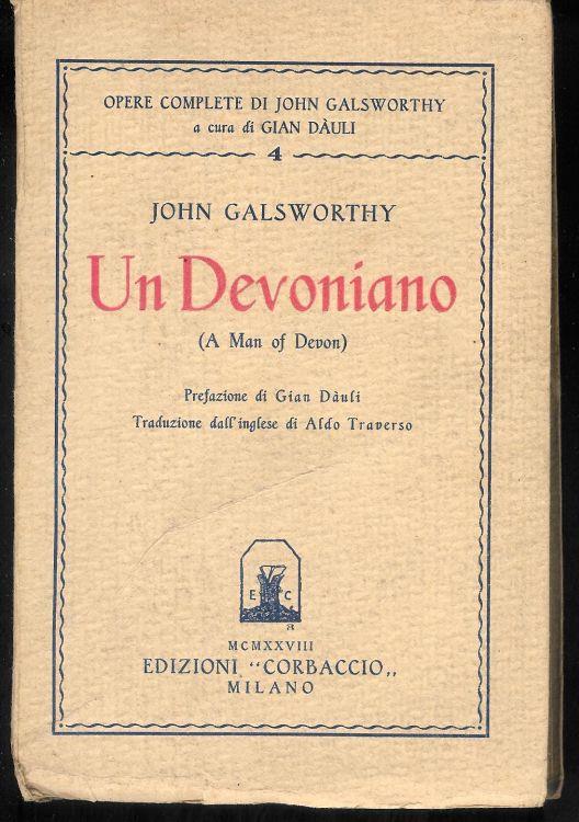 Un Devoniano ( a man of Devon ) - John Galsworthy - copertina