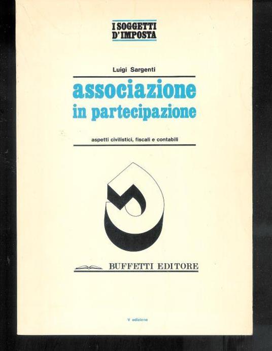 Associazione in partecipazione - Luigi Sargenti - copertina