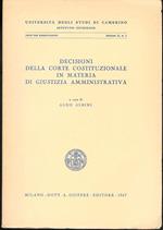 Decisioni della corte costituzionale in materia di giustizia amministrativa